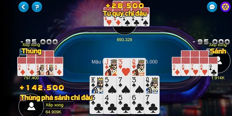 Các kiểu bài trong Mậu Binh 5 lá