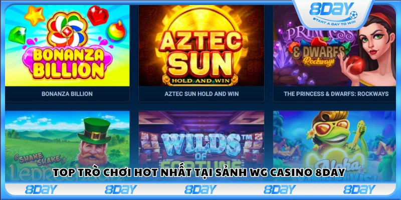 Các trò chơi nổi bật tại WG Casino 8Day