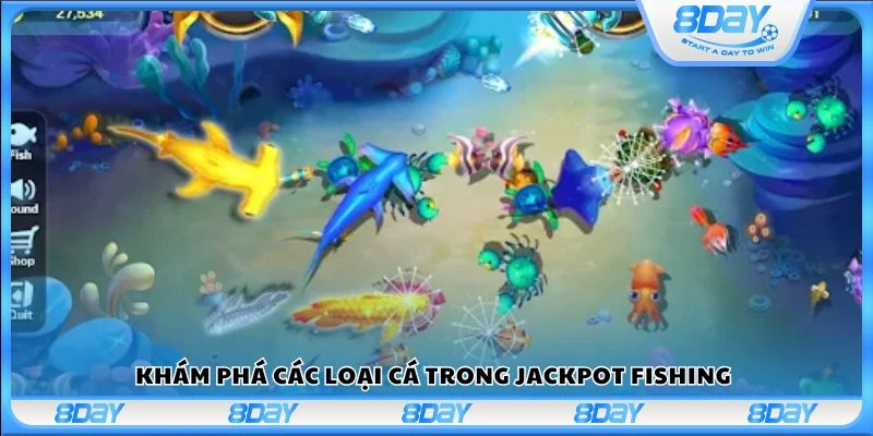 Khám phá các loại cá trong Jackpot Fishing