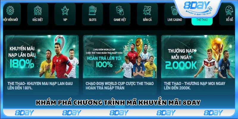 Khám phá chương trình mã khuyến mãi 8Day