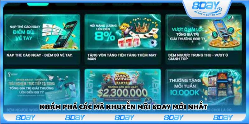 Khám phá các mã khuyến mãi 8Day mới nhất