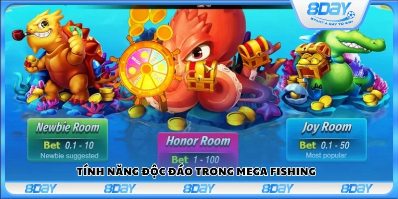 Tính năng độc đáo trong Mega Fishing 