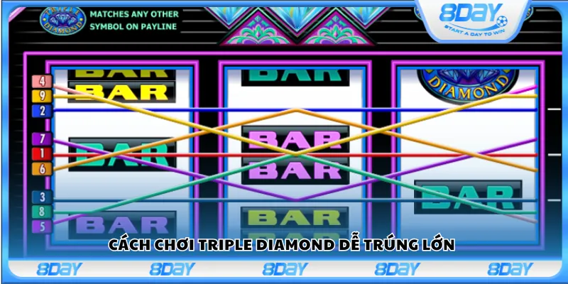 Cách chơi Triple Diamond dễ trúng lớn